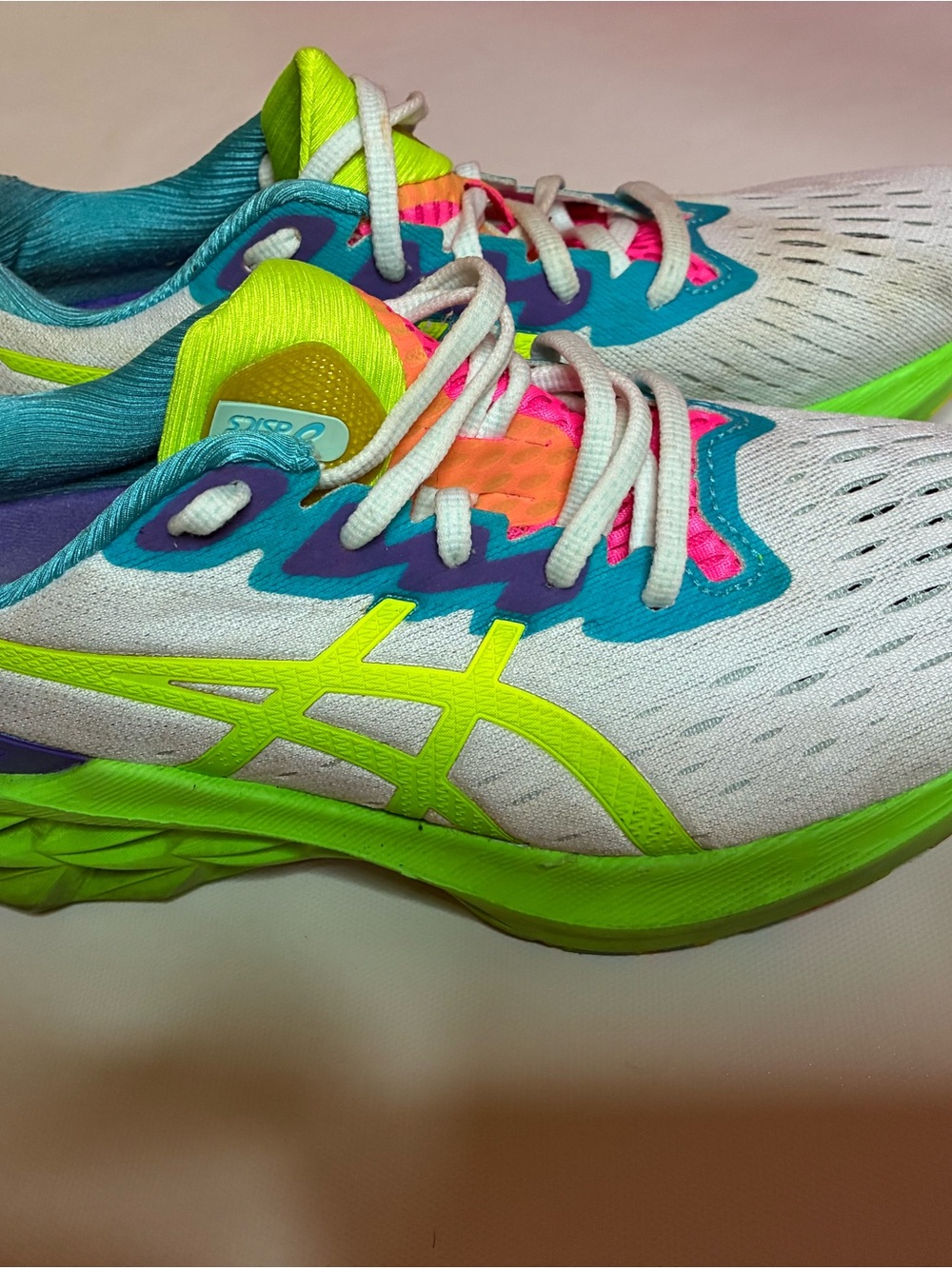 Asics Novablast 2 Women’s Sneaker - Neon Green & Blue, FF Blast, Size: 9